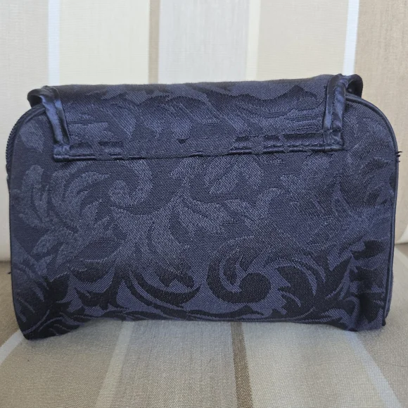 Christian Dior Cosmetic / Makeup Bag in Navy Blue Jacquard - Picture 3 of 5